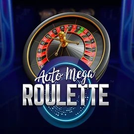 Auto Mega Roulette online game logo by Pragmatic Play on casinoslotroyals.com