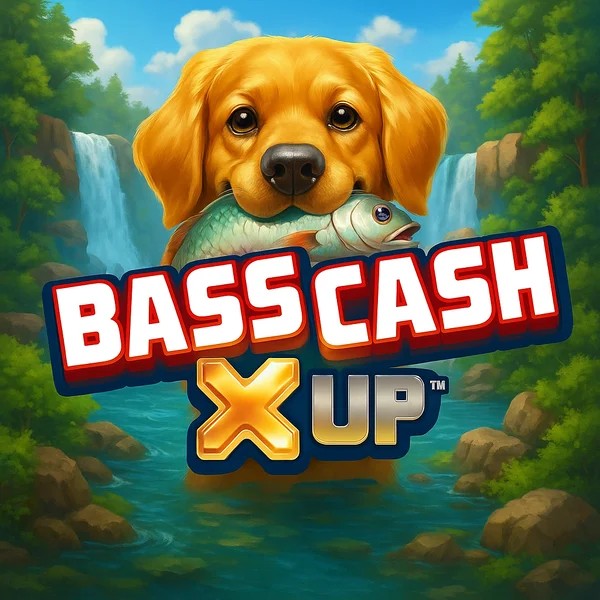 Bass Cash X UP game by Alchemy Gaming – logo hosted on SlotRoyals Casino