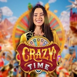 Crazy Time slot logo by Evolution at SlotRoyals CasinoCrazy Time