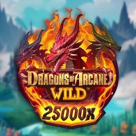Dragons of Arcane Wild slot logo by Foxium at SlotRoyals CasinoDragons of Arcane Wild