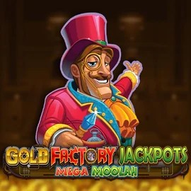 Official Jackpots logo: Gold Factory Jackpots Mega Moolah by Aurum Signature Studios at SlotRoyals Casino