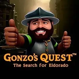 Logo of Gonzo's Quest from NetEnt at SlotRoyals Casino