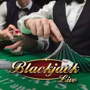 Live Blackjack slot logo by Evolution at SlotRoyals Casino
