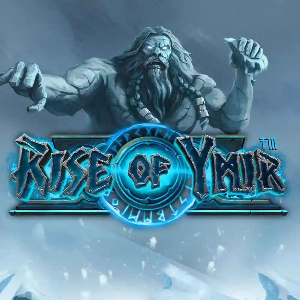 Rise of Ymir online game logo by Hacksaw Gaming on casinoslotroyals.com