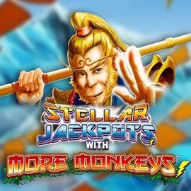 Stellar Jackpots with More Monkeys slot icon by Lightning Box Game, available at SlotRoyals Casino