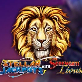 Stellar Jackpots with Serengeti Lions slot logo by Lightning Box Game at SlotRoyals CasinoStellar Jackpots with Serengeti Lions